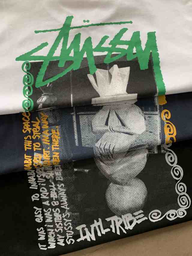 カラーホワイト*STUSSY*GOLDIEアートワークプリントシャツ